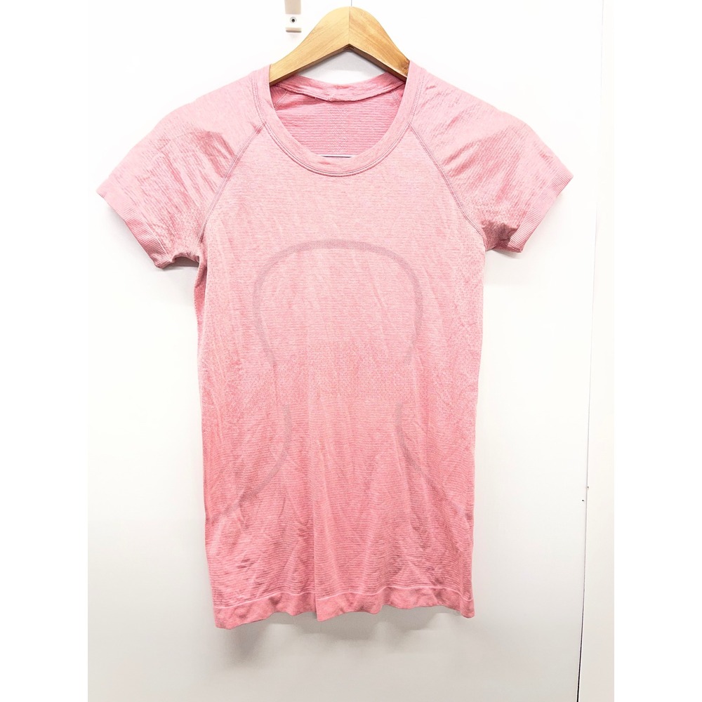 Lululemon Swiftly Tech Short Sleeve Crew Pink Heathered Athletic Top Size 6